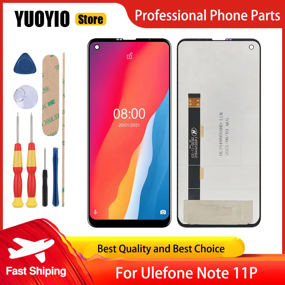 Touch Display For Ulefone Note 11P Note 8P Note 9P With Frame Screen LCD Replacement Parts Free Disassemble Tool
