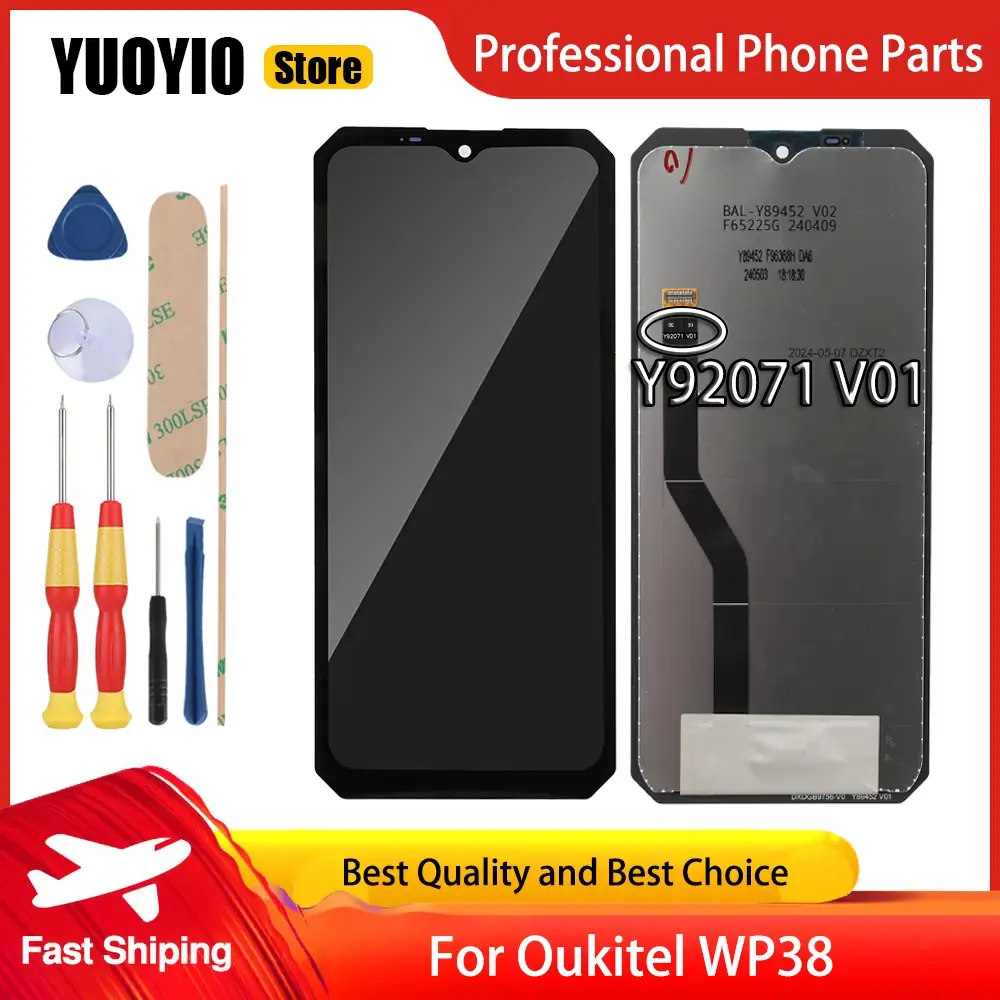 100% New Display Touch For Oukitel WP30 Pro WP33 Pro WP38 WP39 WP35S LCD Screen Digitizer Assembly Replacement Free Tools
