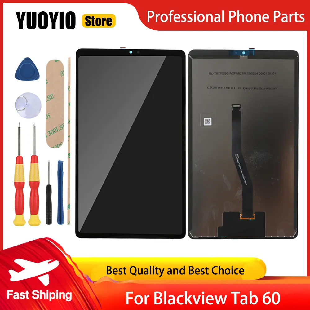 Original For Blackview Tab 60 LCD Display Touch Screen With Frame Digitizer Assembly Replacement Free Disassemble Tools