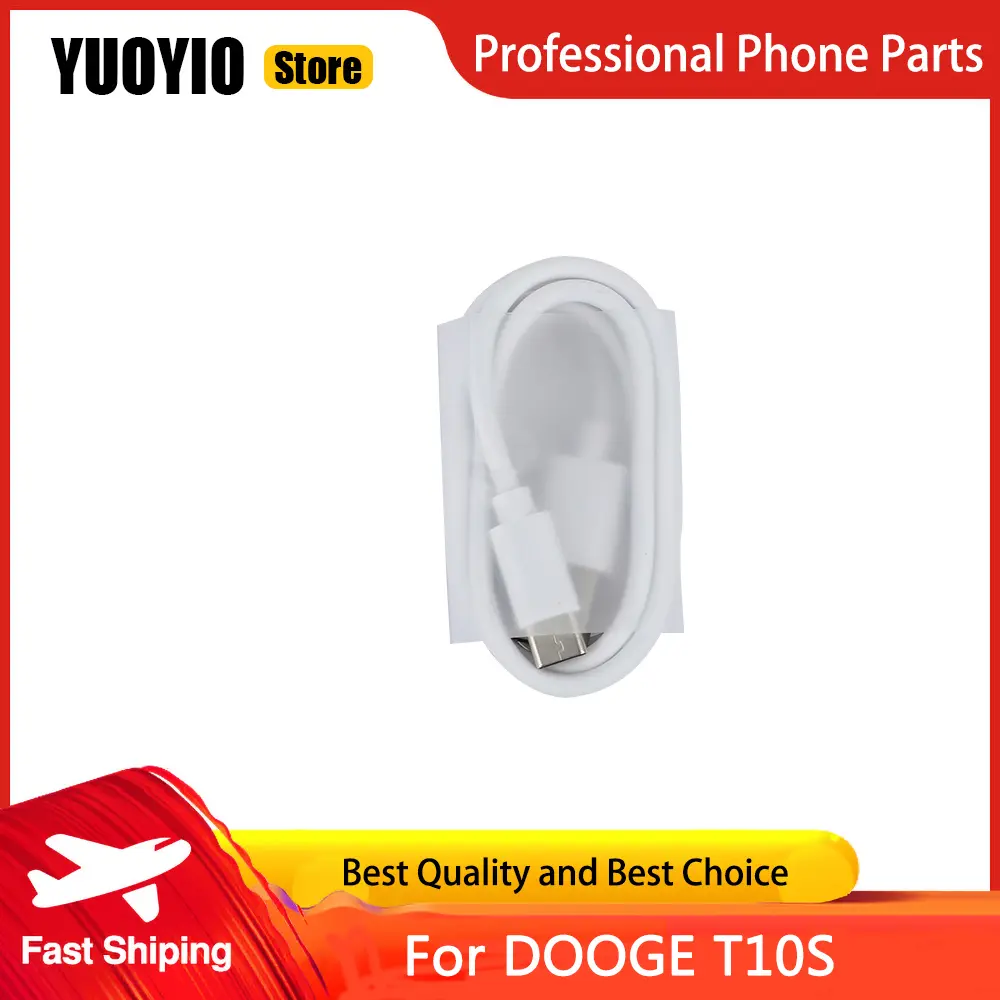 YUOYIO 100% Original New DOOGEE T10S Charger Official Quick Charging Adapter + USB Cable Data Line Phone