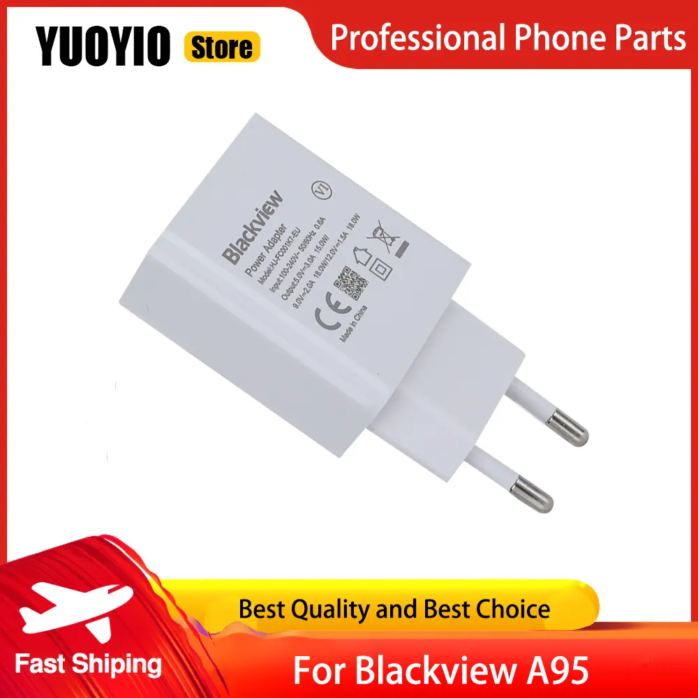 Charger 100% Original New For Blckview A95 Phone Official Quick Charging Adapter + USB Cable Data Line