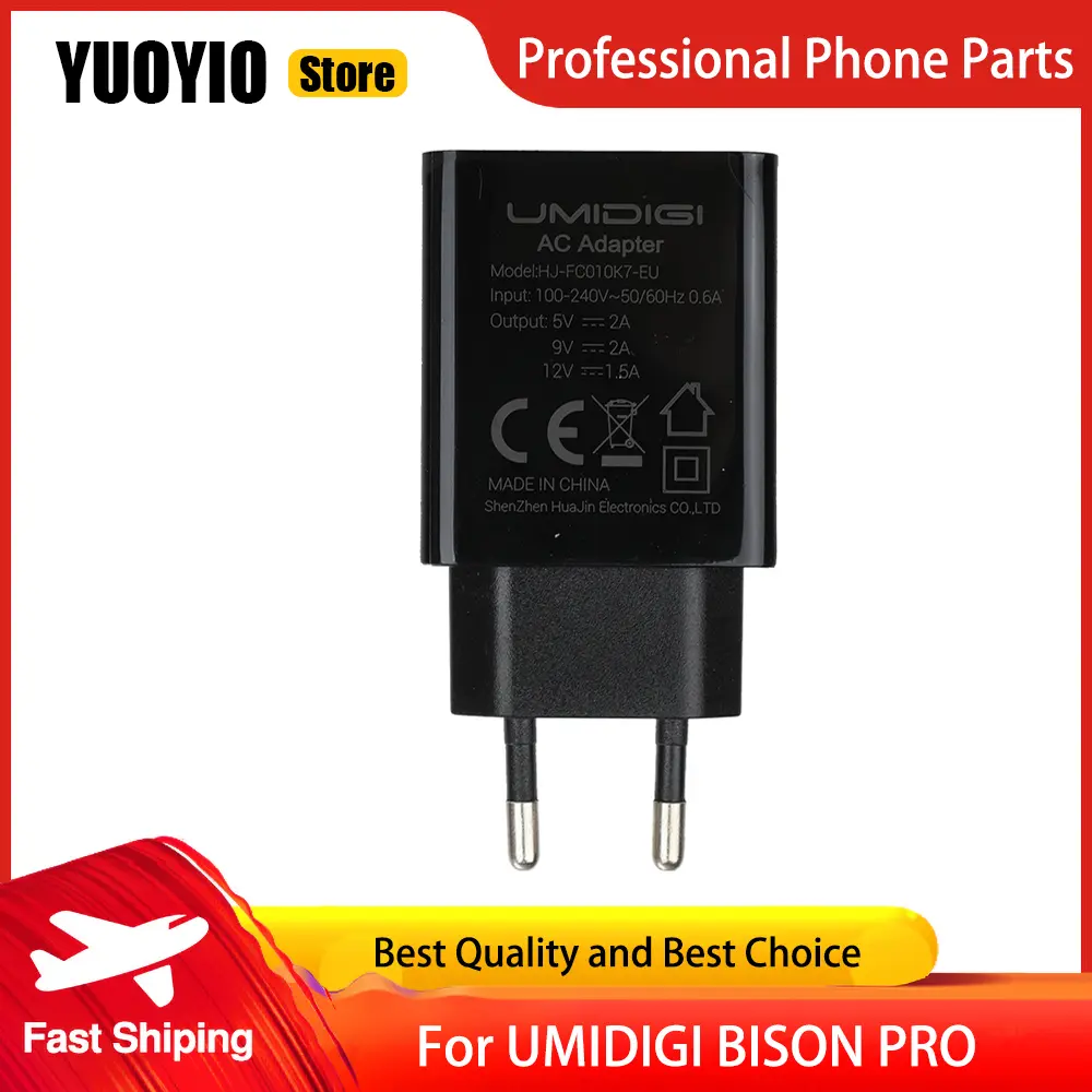 100% Original New Umidigi Bison Pro Charger Official Quick Charging Adapter + USB Cable Data Line Umidigi BisonPro Phone