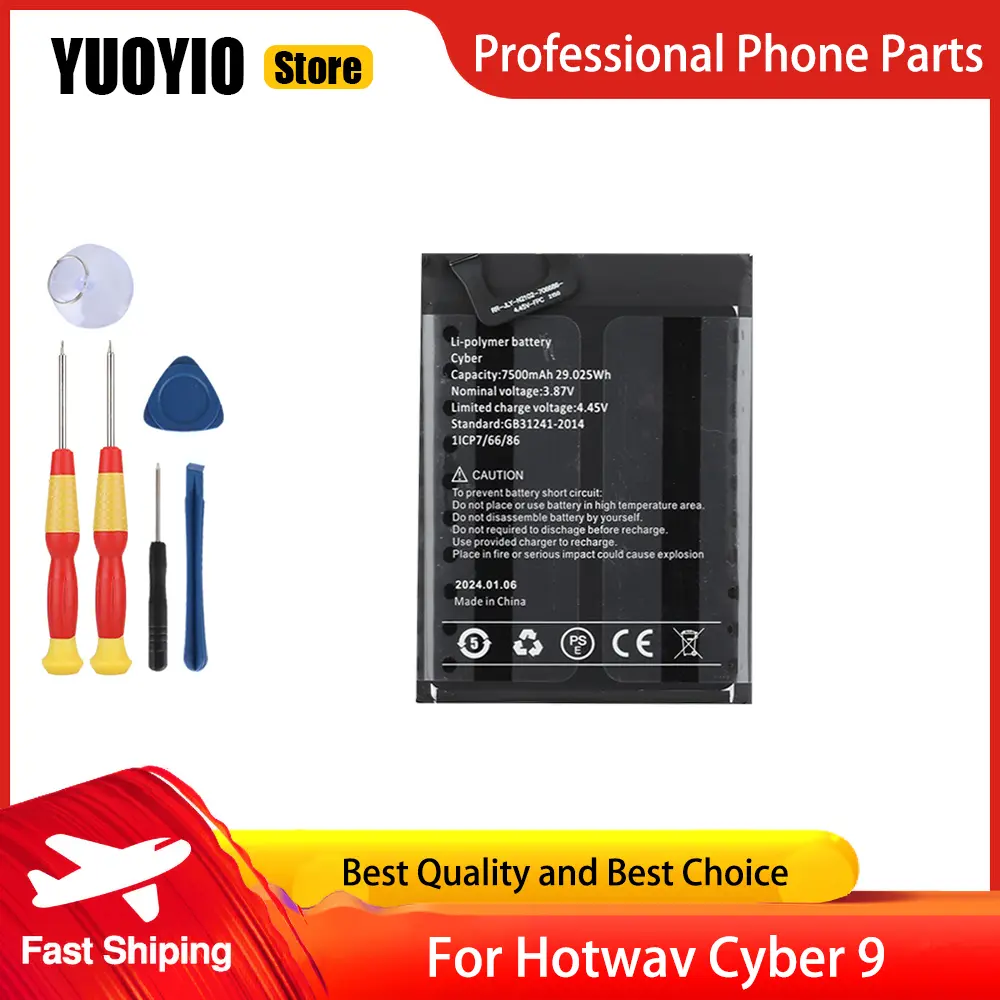 New Original Battery For Hotwav Cyber 13 Pro Cyber 9 Note 13 Max Note 15 Pro Battery High Capacity Replace Parts Free Tools