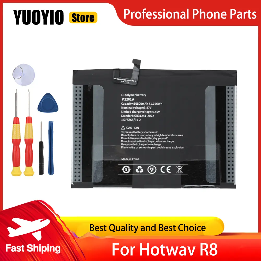 YuoYio 100% New Original Battery For Hotwav R8 10800 mAh R9 Pro 20080 mAh Pad 8 Pad 11 8000mAh Battery High Capacity Free Tools