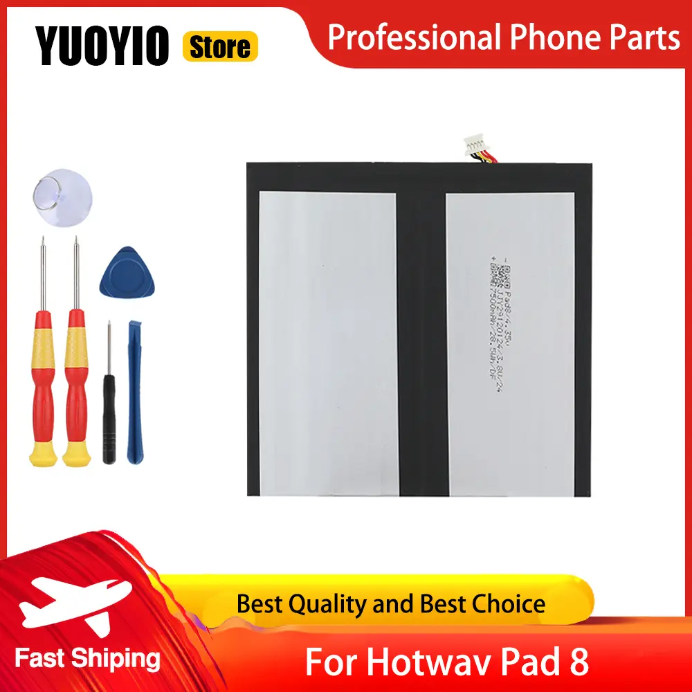 YuoYio 100% New Original Battery For Hotwav R8 10800 mAh R9 Pro 20080 mAh Pad 8 Pad 11 8000mAh Battery High Capacity Free Tools