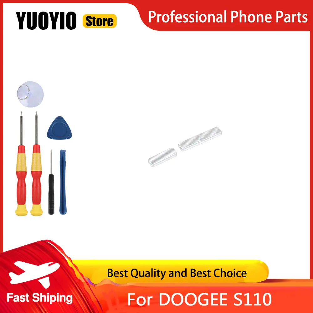 Rear Cover Aluminum Piece Left Right Decorative Accessories Volume Custom Button For DOOGEE S110 Phone Replacement Parts