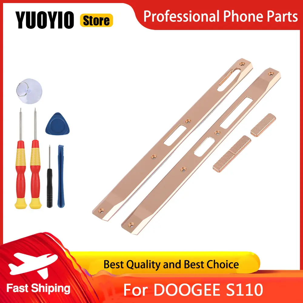 Rear Cover Aluminum Piece Left Right Decorative Accessories Volume Custom Button For DOOGEE S110 Phone Replacement Parts