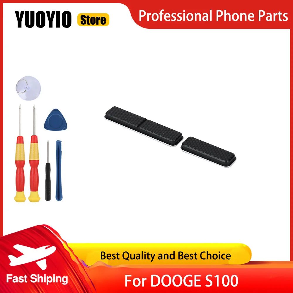 Rear Cover Aluminum Piece Left and Right Decorative Accessories For DOOGEE S100 Phone Replacement Parts Free Tools