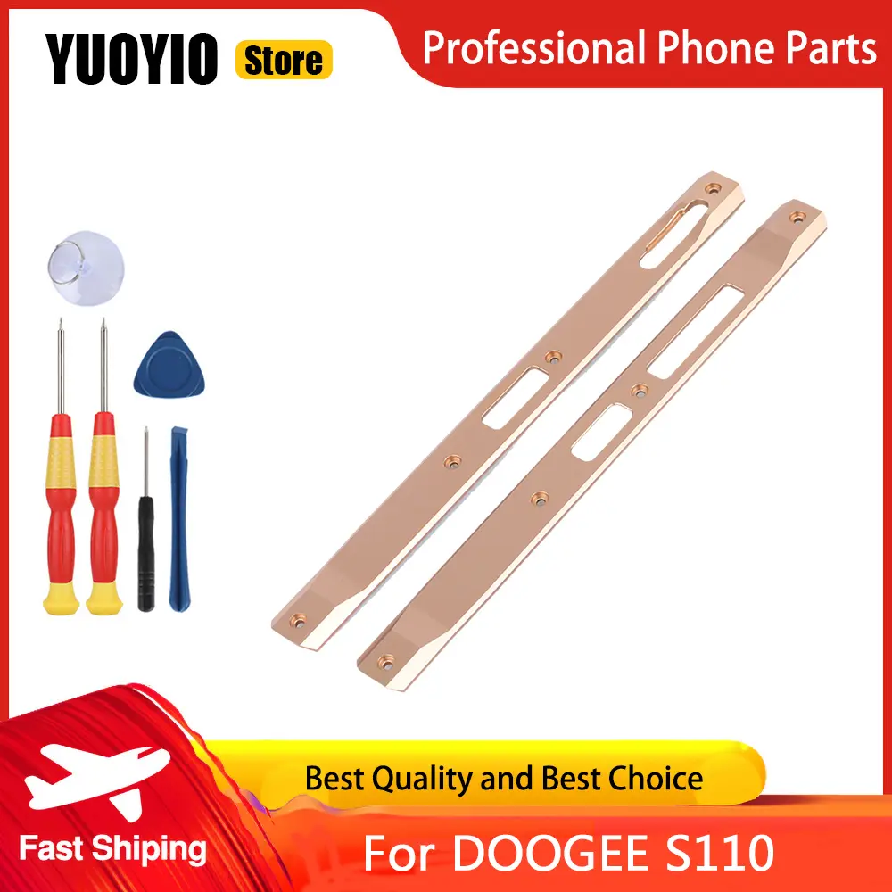 Rear Cover Aluminum Piece Left Right Decorative Accessories Volume Custom Button For DOOGEE S110 Phone Replacement Parts