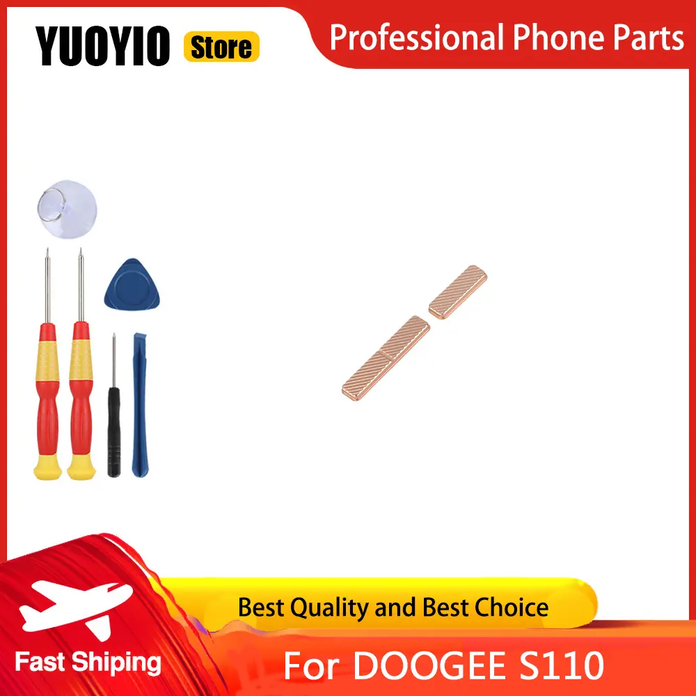 Rear Cover Aluminum Piece Left Right Decorative Accessories Volume Custom Button For DOOGEE S110 Phone Replacement Parts