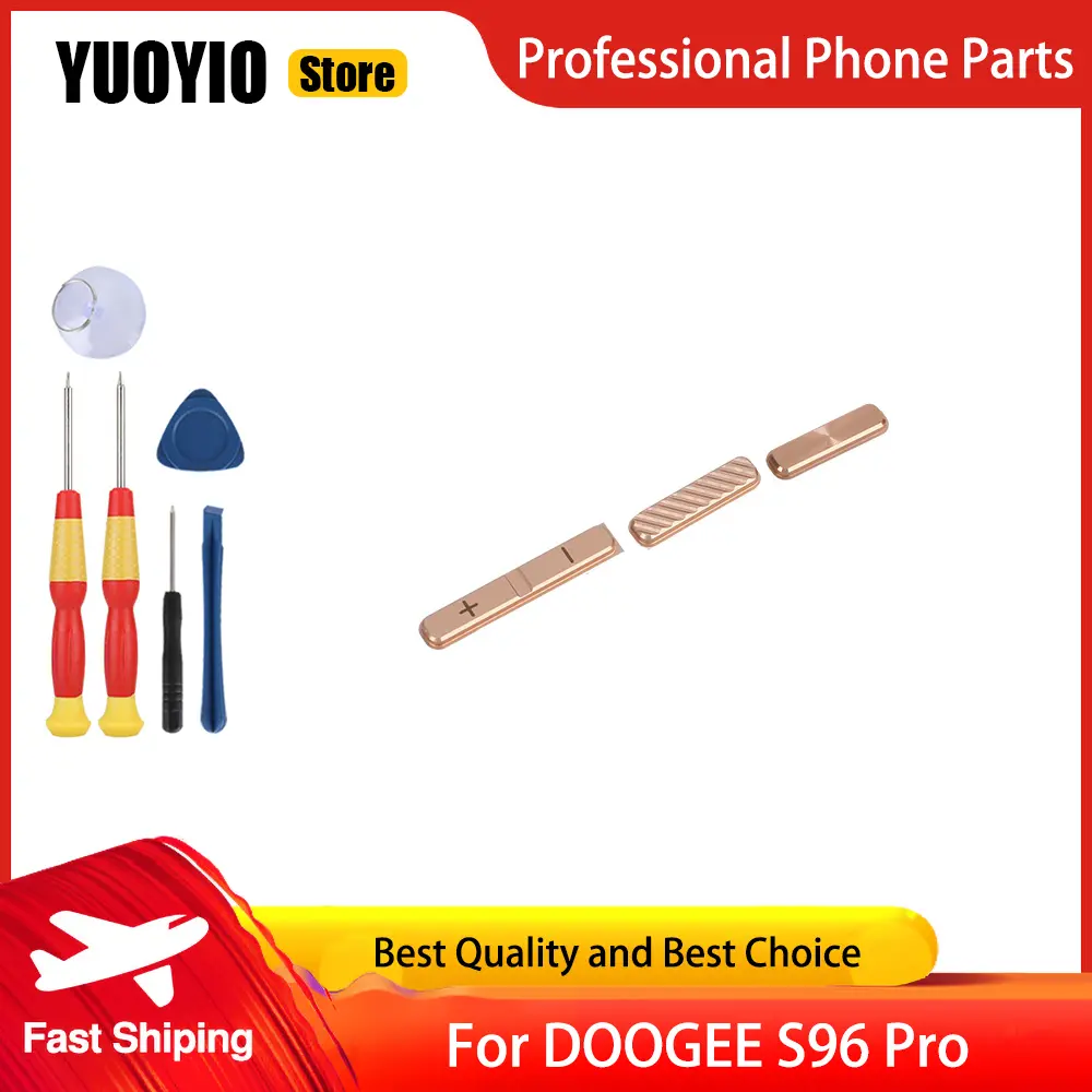 Rear Cover Aluminum Piece Left Right Decorative Accessories Volume Custom Button For DOOGEE S96 Pro Phone Replacement Parts