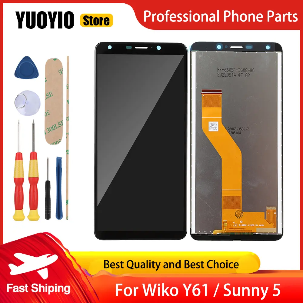 LCD Display For Wiko Ride 2 T10 T50 V616 Voix View 2/4/5/3 Pro Wiko 10 Power U10 Y50/52/60/61 Sunny 5 Touch Screen Digitizer