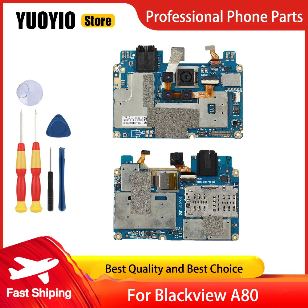 YUOYIO 100% New Motherboard For Blackview A52 A70 A80 A85 Smartphone MainBoard Perfect Replacement Parts
