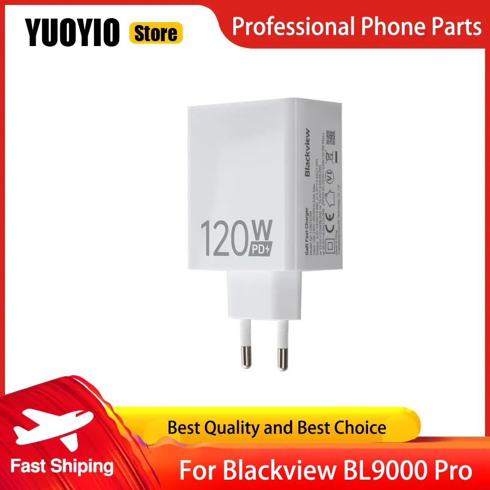Charger 100% Original New Blckview BL9000 Pro Official Quick Charging Adapter 120W + USB Cable Data Line