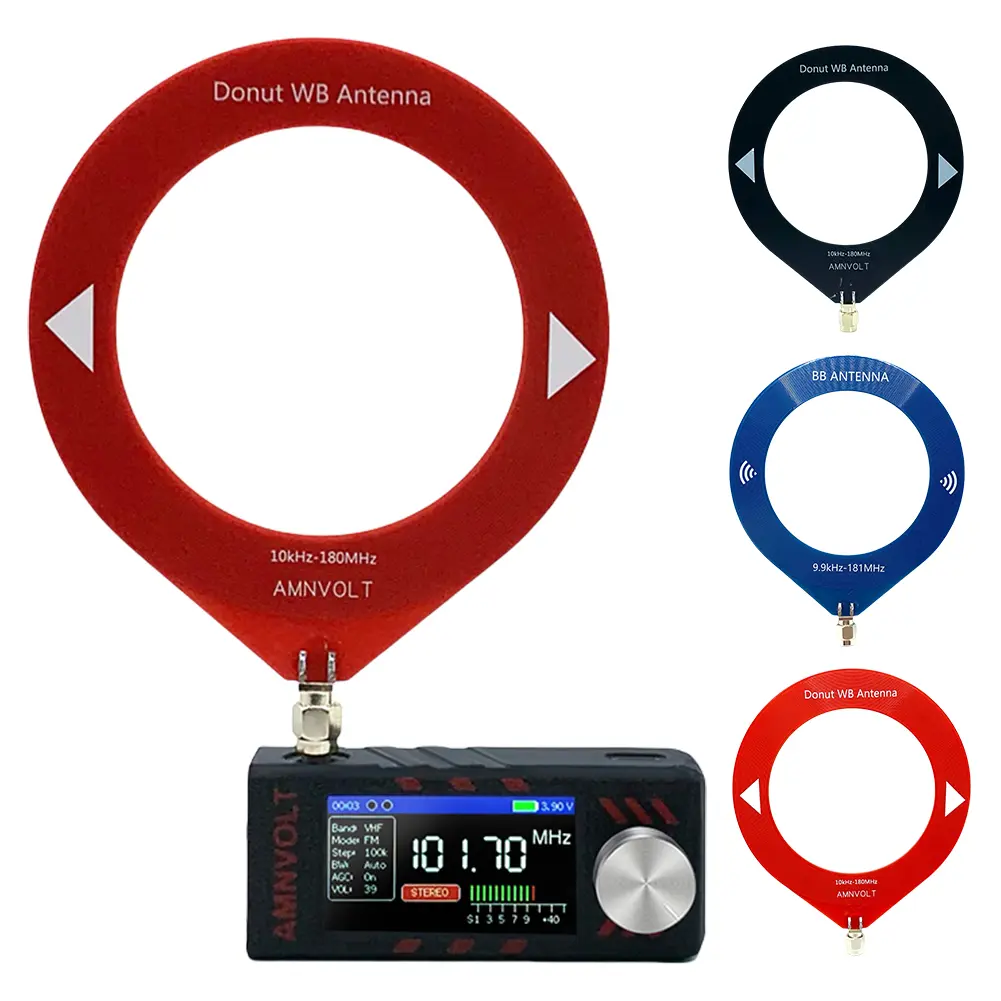 10khz-180mhz Donut MW/SW Antenna with Low Impedance Converter Donut WB Antenna for All Models of Radios Walkie Talkies SDR