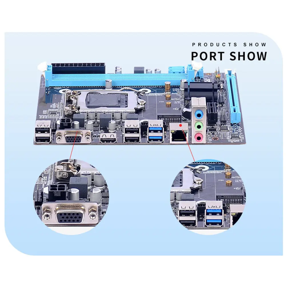 H81 Computer Motherboard Support SATA 3.0 2.0 Micro-ATX LGA1150 Desktop Computer Mainboard PCI Express X16 X1 M.2 Nvme/NGFF Slot