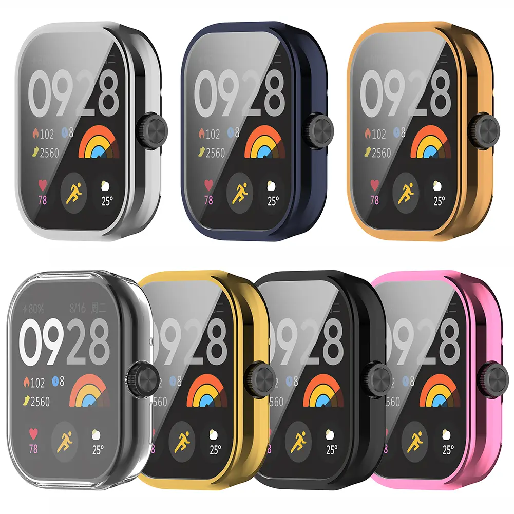 Premium TPU Full Coverage Case Screen Protector for Redmi Watch 4 with Anti-Fall and Dustproof Functionality