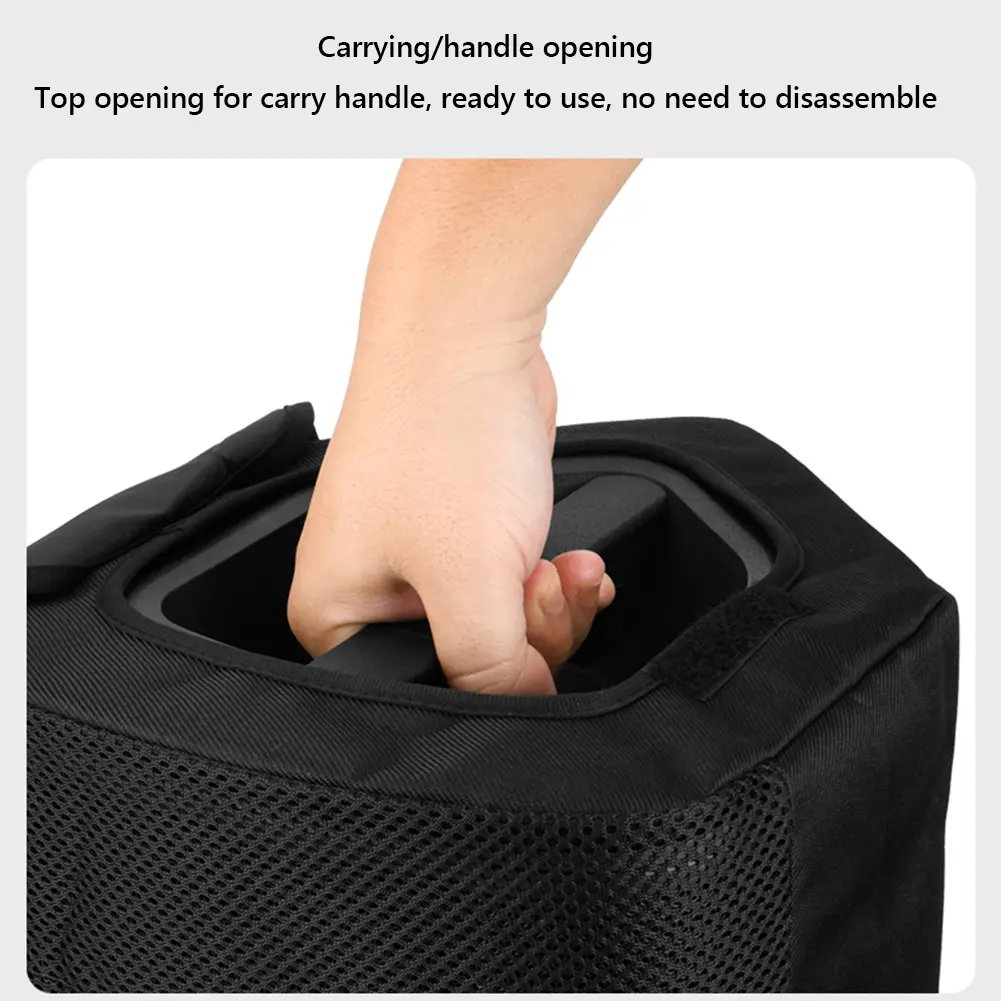 For Bose S1 Pro+ Portable BT Speaker Cover Dustproof Mesh Slip Cover with Handle Flap Protective Dust Case Cover W/ Elastic Band