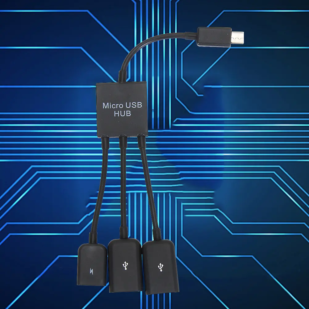 3 in 1 Micro USB HUB Double USB 2.0 Host OTG Adapter Cable Male To Female Dual Micro USB 2.0 Host OTG Hub Adapter for Samsung