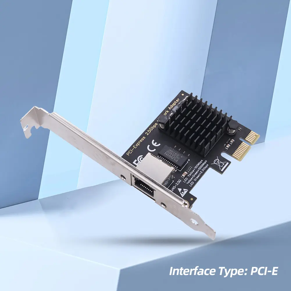 High Performance 2.5G PCIe Network Card with RTL8125BG Chip for Gaming and Office Multi Port Options Available