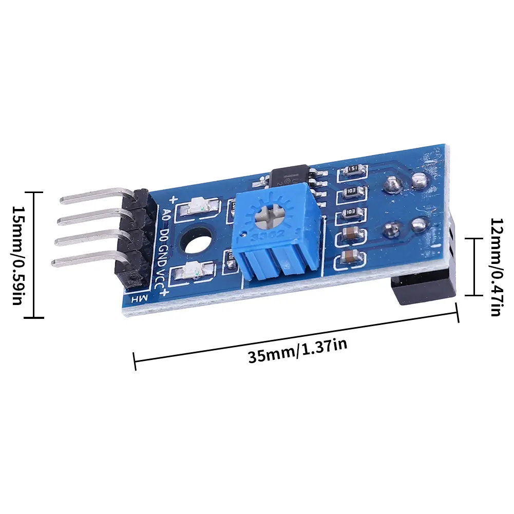 TCRT5000 Infrared Line Tracking Sensor Module for Robotics with Adjustable Sensitivity and Clean Signal Output