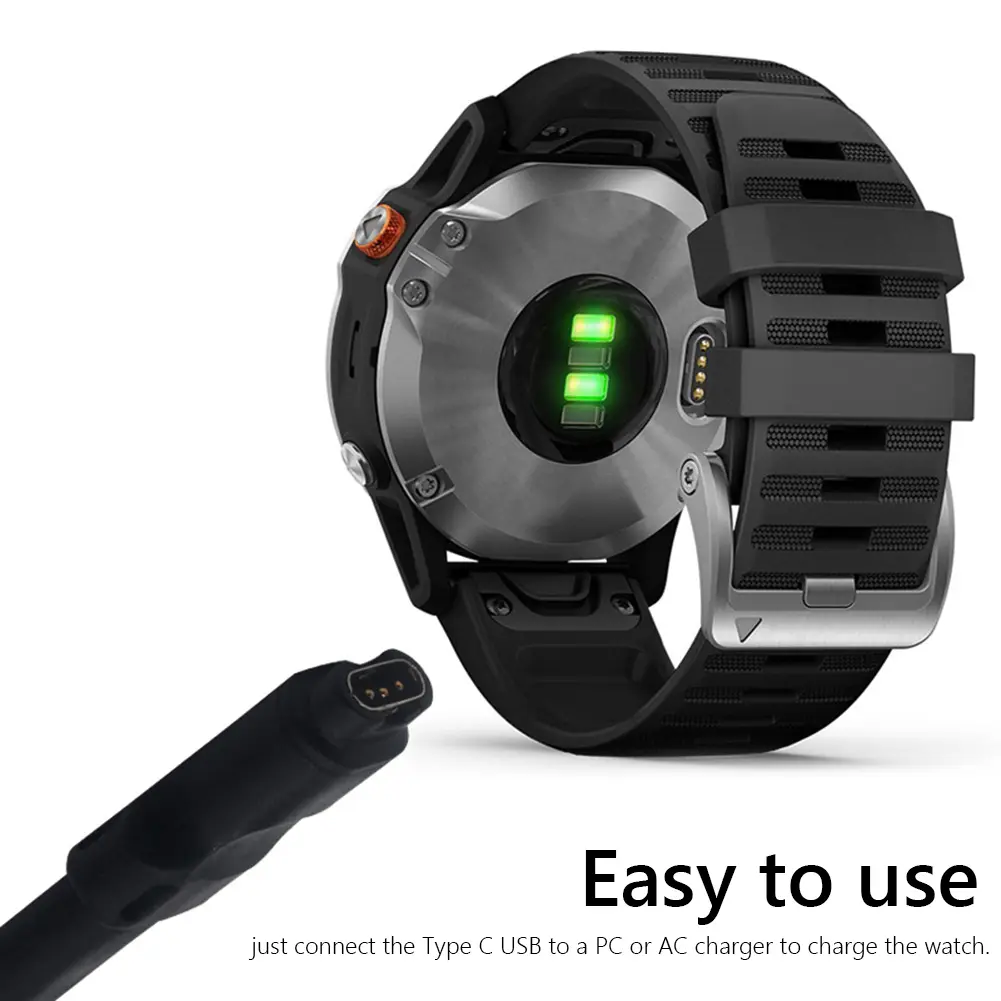 Portable Smartwatch Power Charger Adapter for Garmin Venu/2/2S/SQ/Lily Type-C to 4pin Power Charging Device Kit