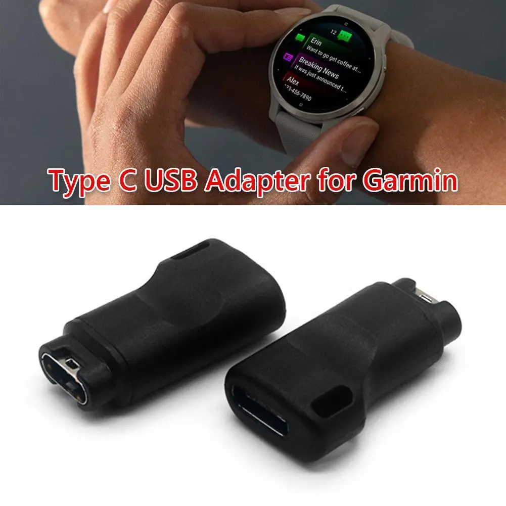 Portable Smartwatch Power Charger Adapter for Garmin Venu/2/2S/SQ/Lily Type-C to 4pin Power Charging Device Kit