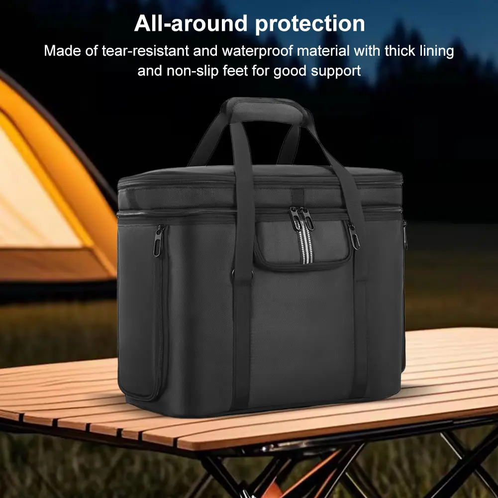 Carrying Case Portable Power Station Bag Waterproof Storage Case Anti-drop with Shoulder Strap & Handle for Ecoflow Delta 3 Plus