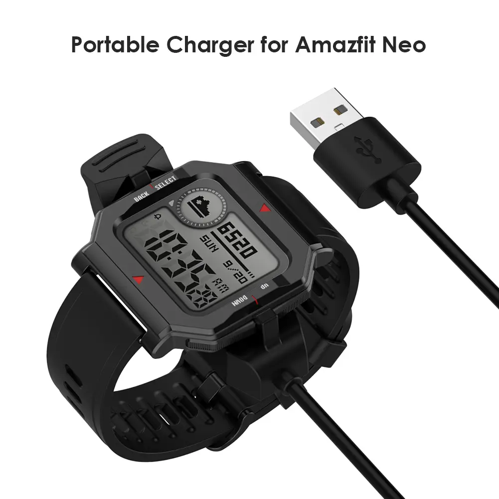 Premium 1m USB Charging Cable for Amazfit Neo Smart Watch Fast Charging Portable Charger Device