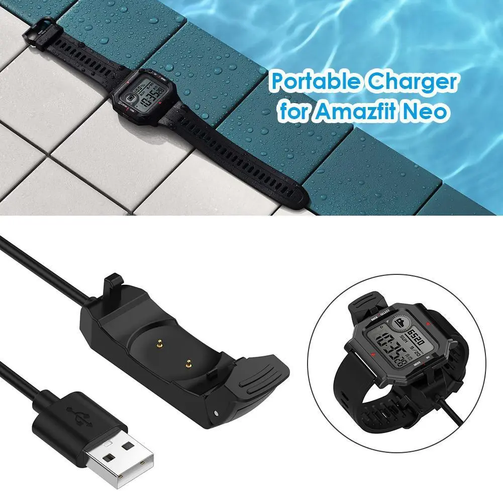 Premium 1m USB Charging Cable for Amazfit Neo Smart Watch Fast Charging Portable Charger Device