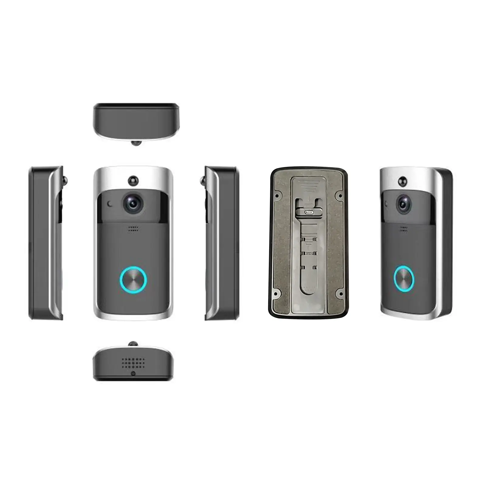 V5 Wireless Video Doorbell with 720P HD Camera PIR Motion Detection and Night Vision for Home Security Monitoring