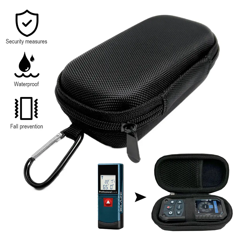 Hard Carry Travel Case for Bosch GLM Laser Distance Meter with Shockproof Design and Mesh Pocket for Accessories