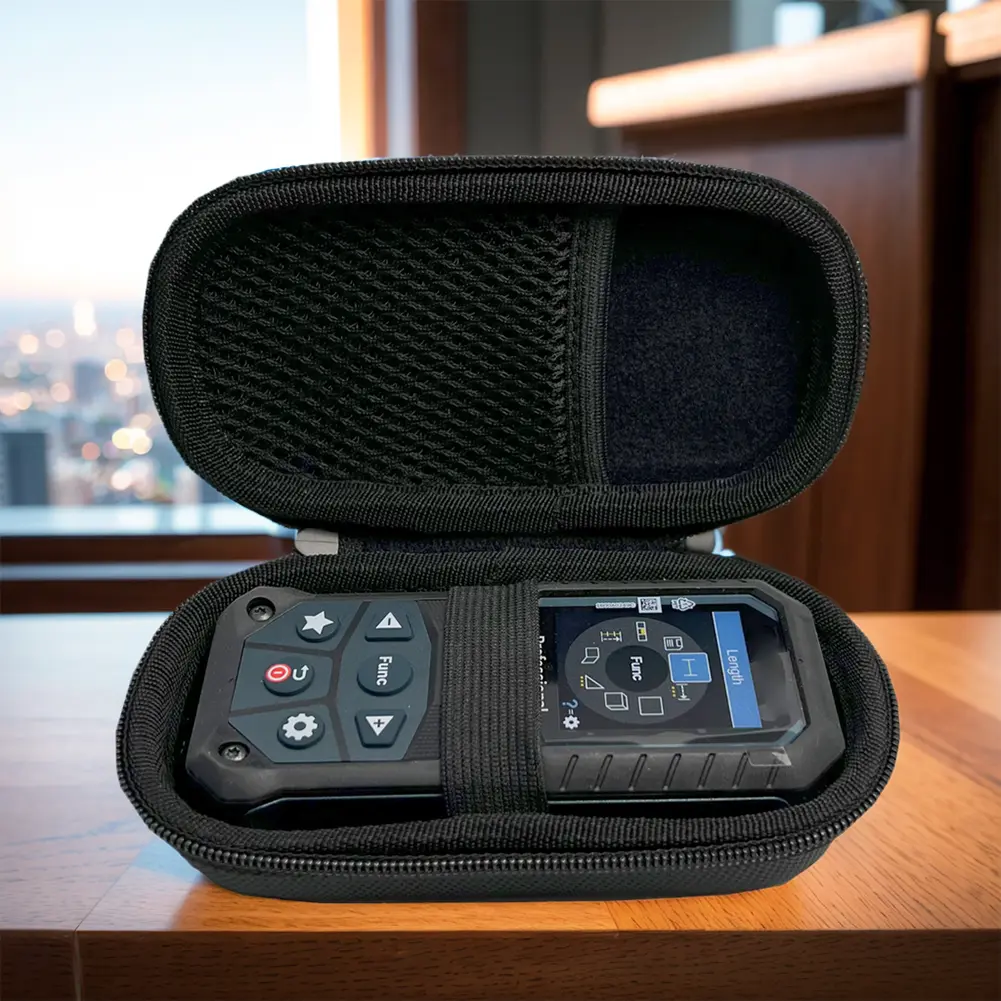 Hard Carry Travel Case for Bosch GLM Laser Distance Meter with Shockproof Design and Mesh Pocket for Accessories