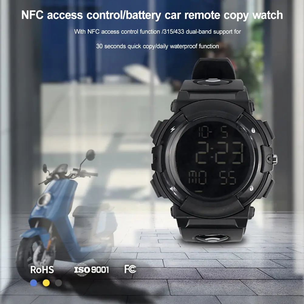 Smart Watch Wireless Auto Remote Control Duplicator 315MHz 433 MHz Key Duplicator Waterproof for Electric Vehicle/Electric Gate