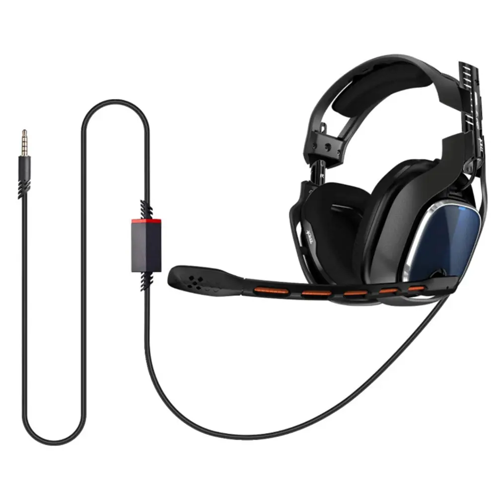 Audio Cable Inline Mute for Astro A10/A30/A40/A40TR/A50 Gaming Headphones Audio Line Console Cable Wire for PS5/PS4 Controller