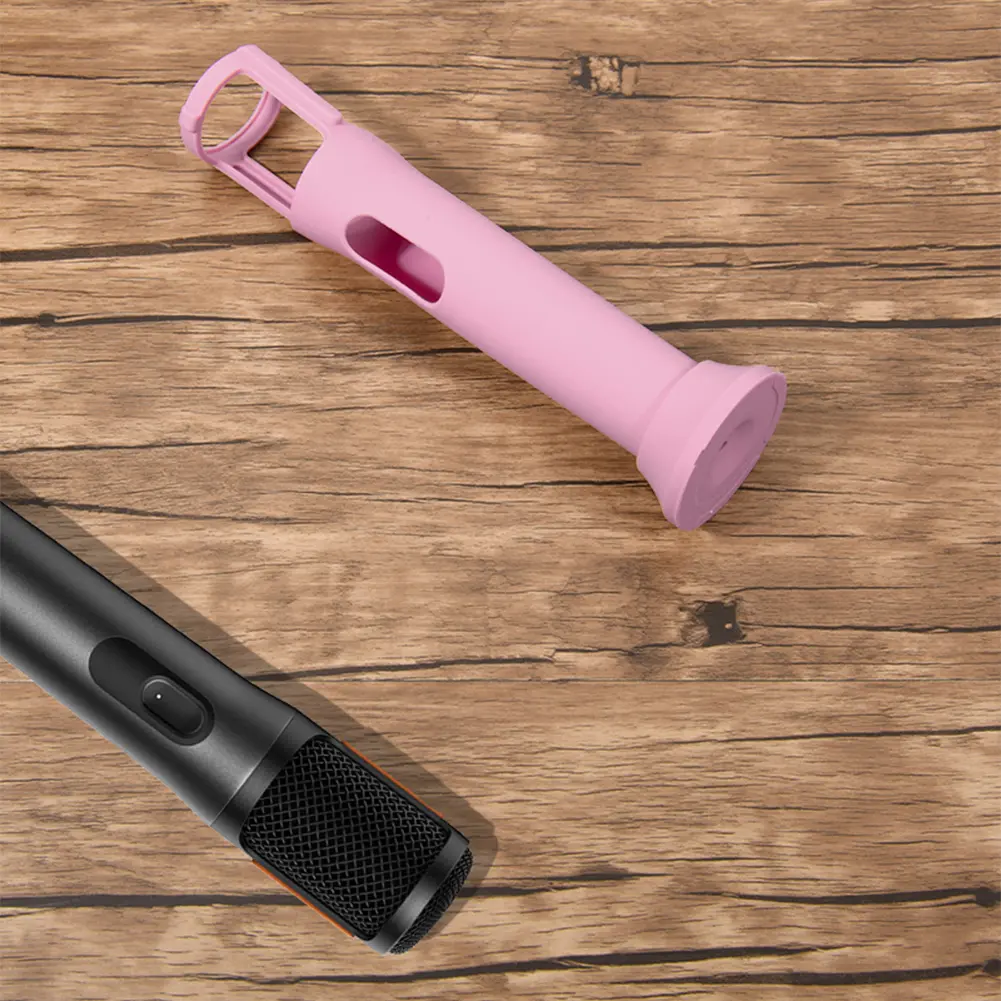 Silicone Case Anti-Rolling Protective Case Mic Sleeves Microphone Stand for JBL PartyBox Wireless Mic
