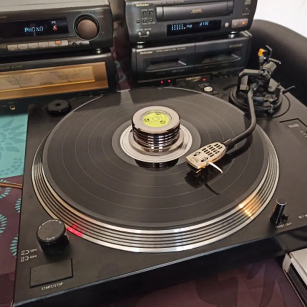 Carbonurntables Stabilizer Clamp LP Vinyl Aluminum Alloy Turntables Disc for Record Stabilizer Weight Vibration Balanced