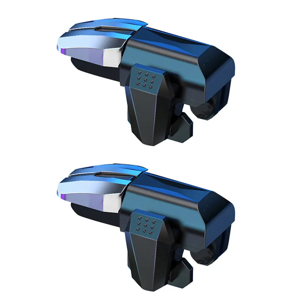 Enhance Your Mobile Gaming Experience with 2pcs Mechanical Six Finger Aim Trigger Controllers for PUBG Mobile