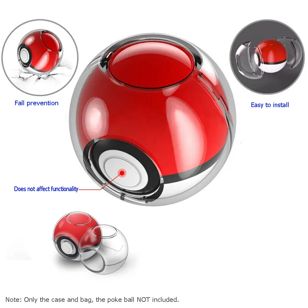 Transparent PC Crystal Protective Case Cover Waterproof Protective Shell Case Dustproof for Nintend for Switch Poke Ball Plus