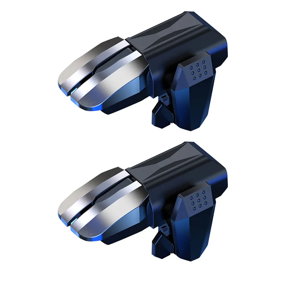 Enhance Your Mobile Gaming Experience with 2pcs Mechanical Six Finger Aim Trigger Controllers for PUBG Mobile