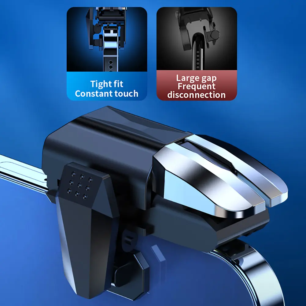 Enhance Your Mobile Gaming Experience with 2pcs Mechanical Six Finger Aim Trigger Controllers for PUBG Mobile