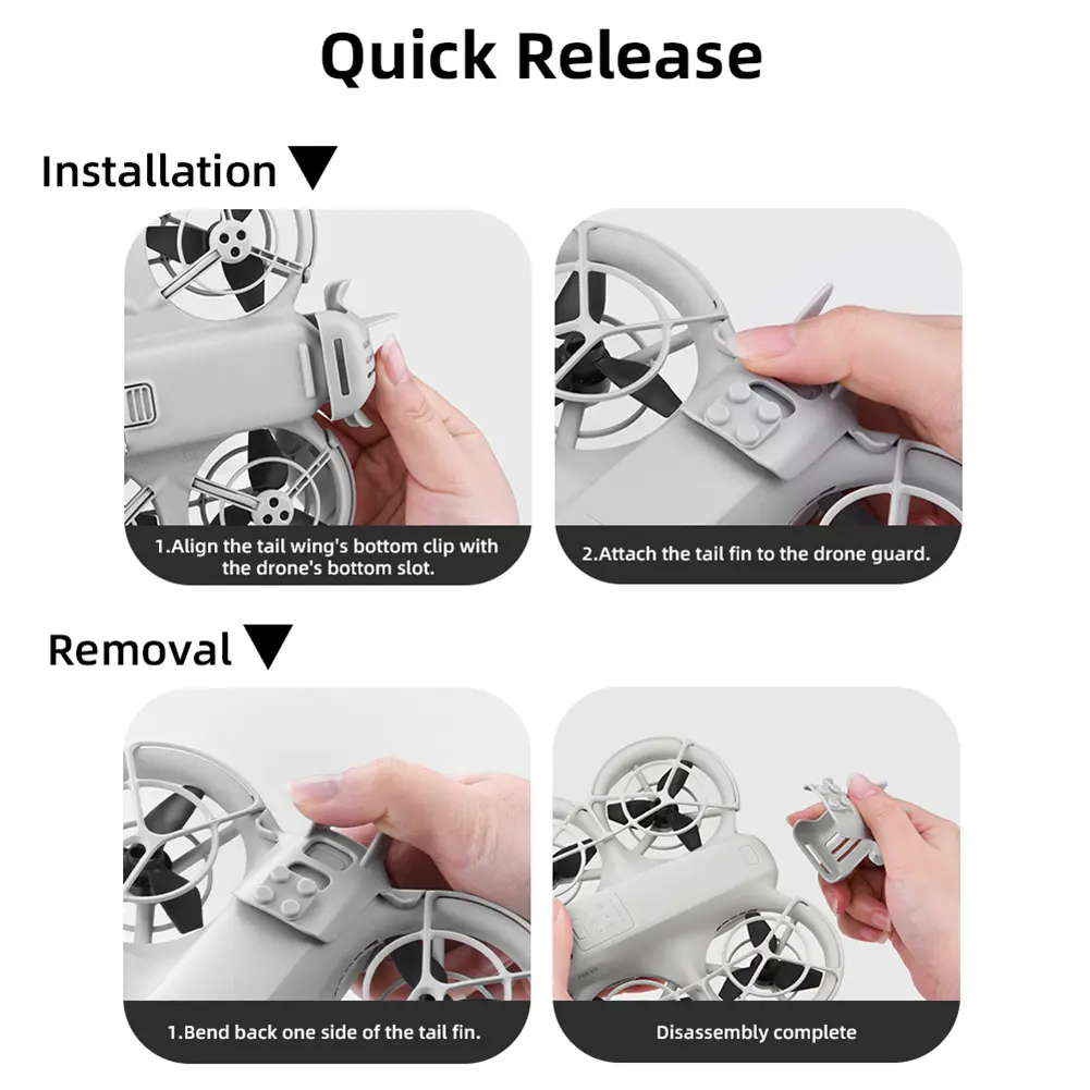 Flight Wing Tail for DJI NEO Drone Flight Tail Quick Release Airflow Tail Mount Airflow Tail Wing for DJI NEO Drone Accessories
