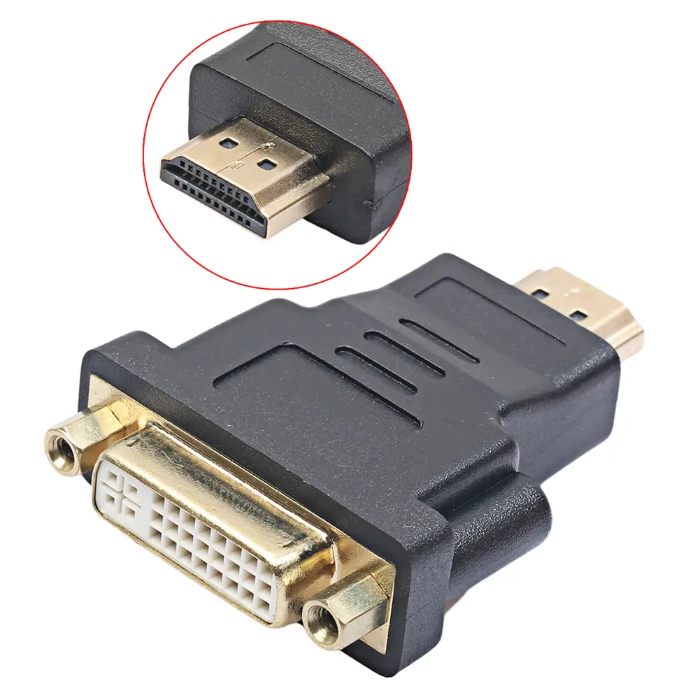 HDMI-Compatible To DVI Adapter Converter Male To Female HDTV To DVI 24+5 Adapter Gold-Plated Plug for HDTV Projector Monitor