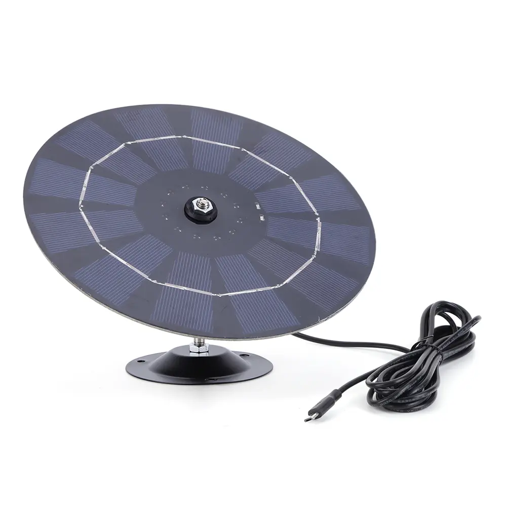 5W 5V IP Security Camera Charger 360 Adjustable Bracket Monocrystalline Solar Panel Kit Wall Mount for Doorbell Courtyard Lights