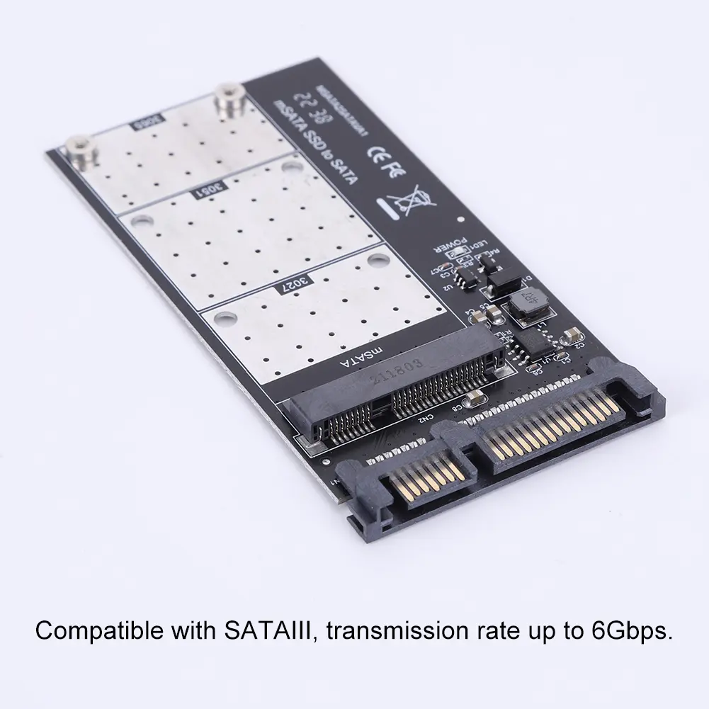 MSATA SSD To SATA Adapter Converter Card M.2 MSATA SSD To 2.5 SATA Adapter Add On Card for Laptop Desktop