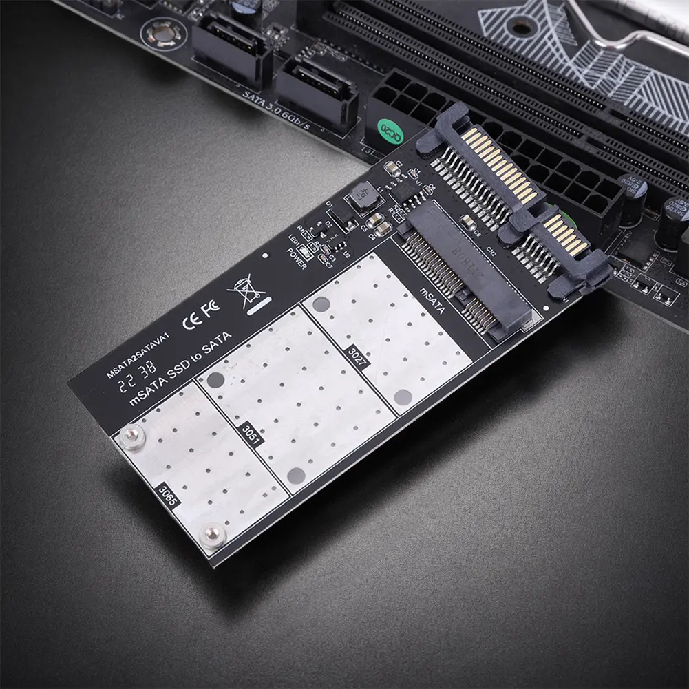 MSATA SSD To SATA Adapter Converter Card M.2 MSATA SSD To 2.5 SATA Adapter Add On Card for Laptop Desktop