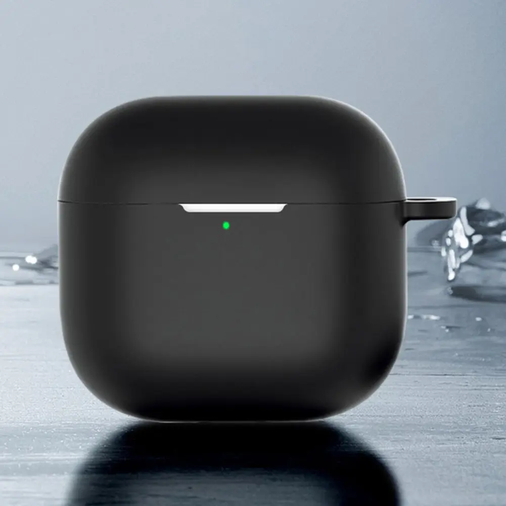 Silicone Soft Protective Case with Carabiner Protective Skin Protective Shell Skin Box for Airpods 4 (2024) Earphone Accessories
