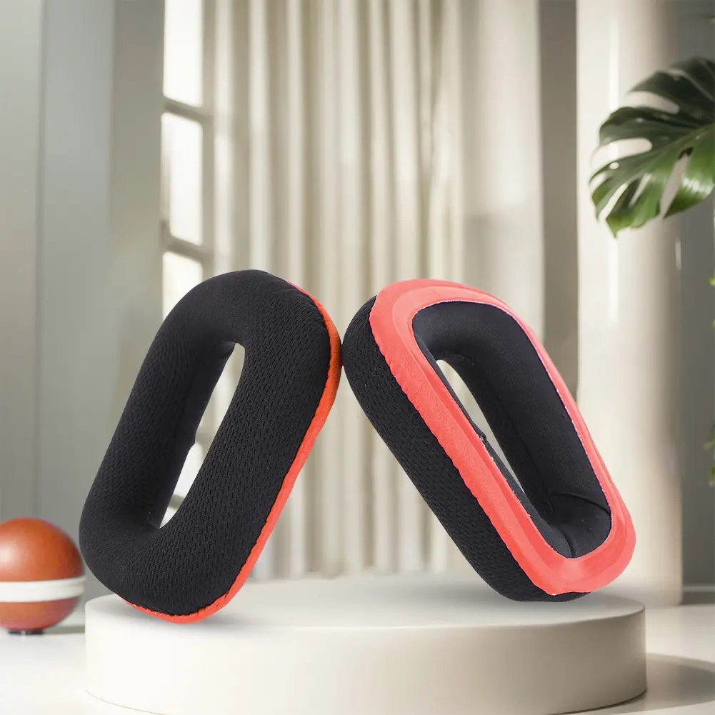 1 Pair Replacement Ear Cushion Memory Foam Earmuffs Protein Leather/Mesh Fabric Ear Cups Cover for Logitech G331 G231 G431 G432