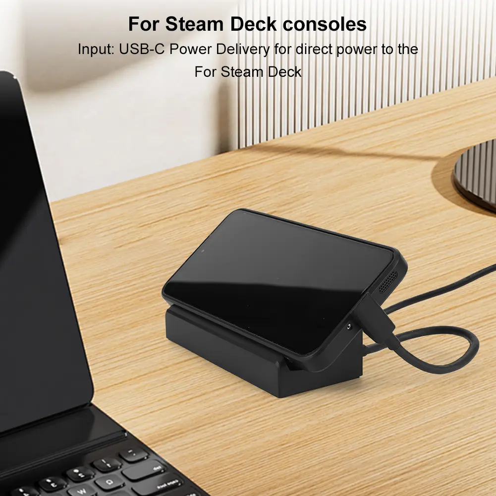 For Steam Deck Charging Base 4K60Hz Dock Base Bracket 1000Mbps Ethernet 7 In 1 Charging Dock Handheld Game Console Accessories