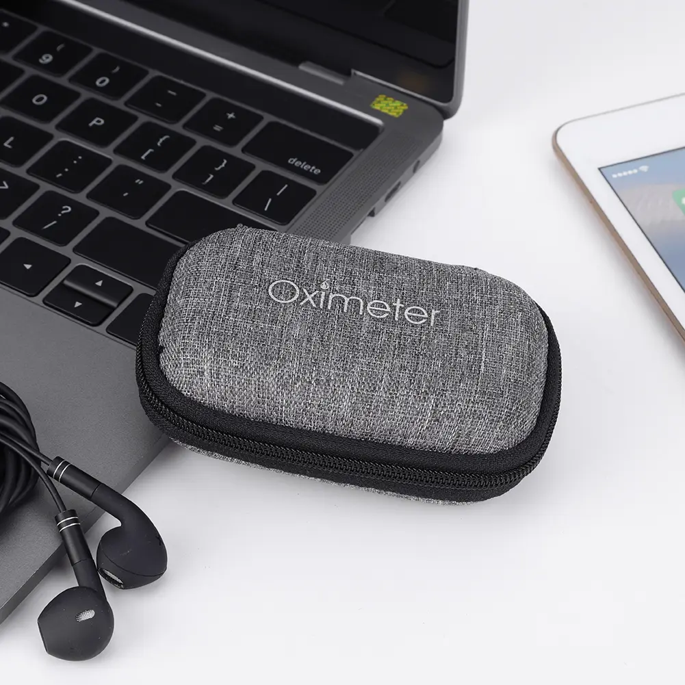 Small Earphone Storage Bags Shockproof Charger U Disk Zipper Pouch with Mesh Pocket Earbuds Headphone Carrying Case Anti-scratch